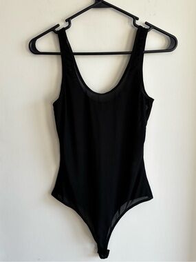 Hera Collection Black Scoop-Neck Bodysuit